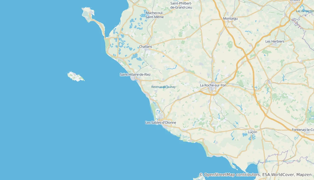 Mapa Arrondissement Les Sables-d'Olonne