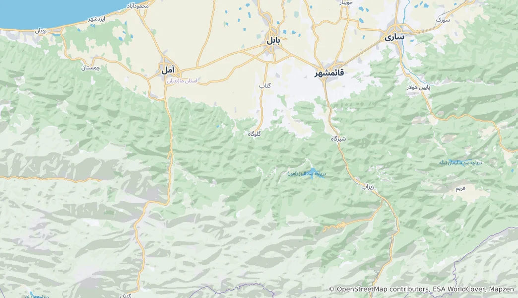 Karte von Landkreis Babol