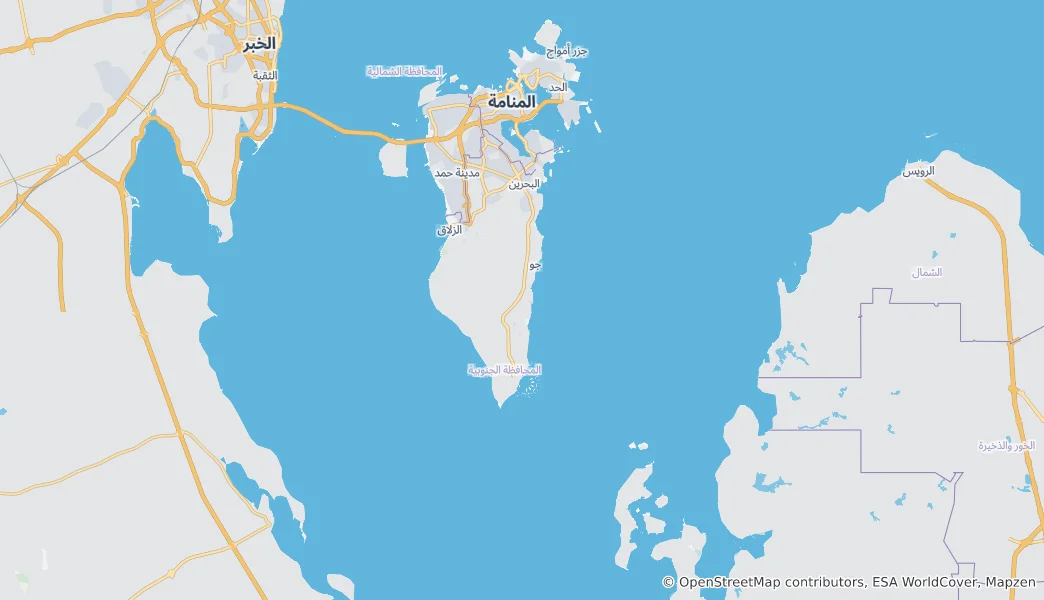 Map of Bahrain