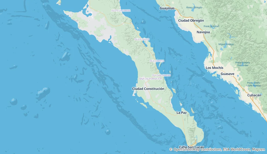 Map of Baja California Sur