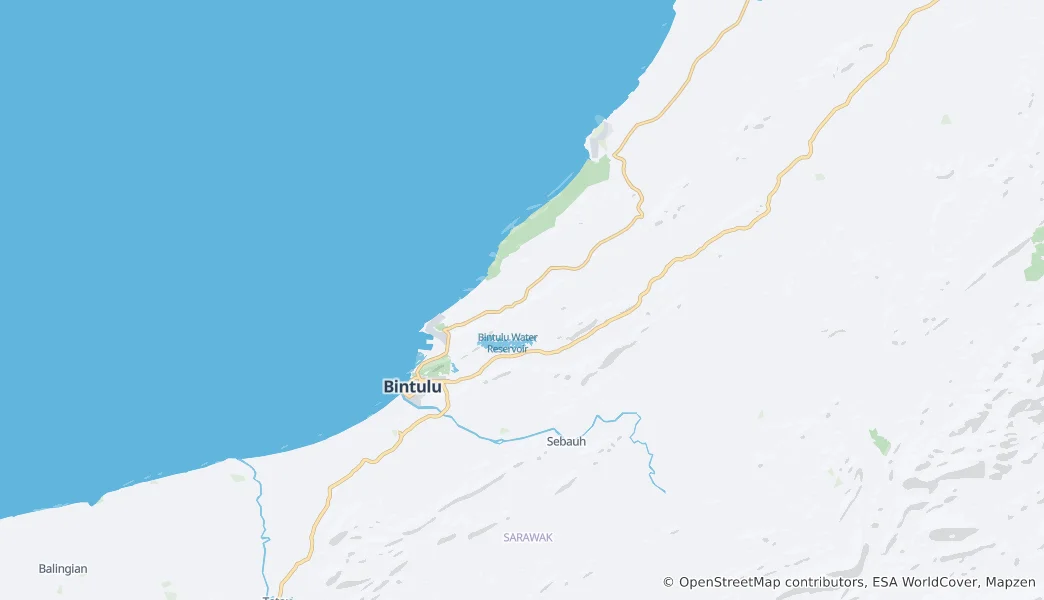 Mapa Bintulu District