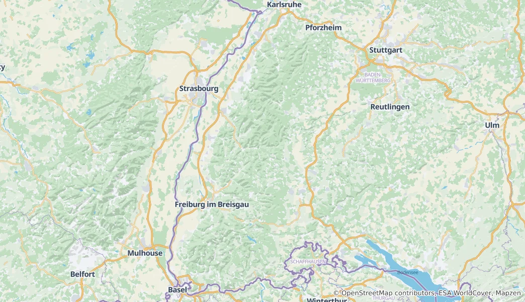 Mappa di Foresta Nera