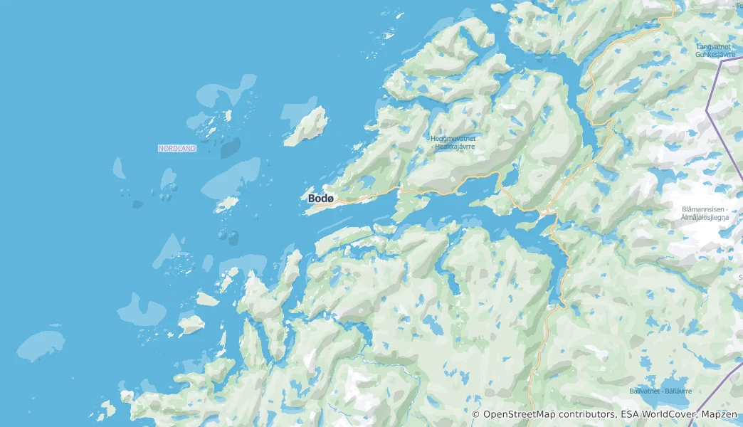 Mapa Bodø