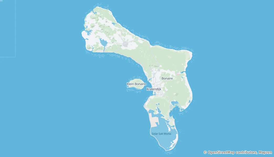 Map of Bonaire, Sint Eustatius, and Saba