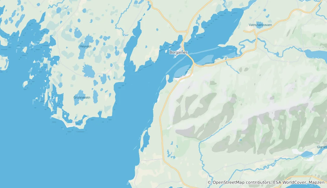 Mapa Borgarfjörður