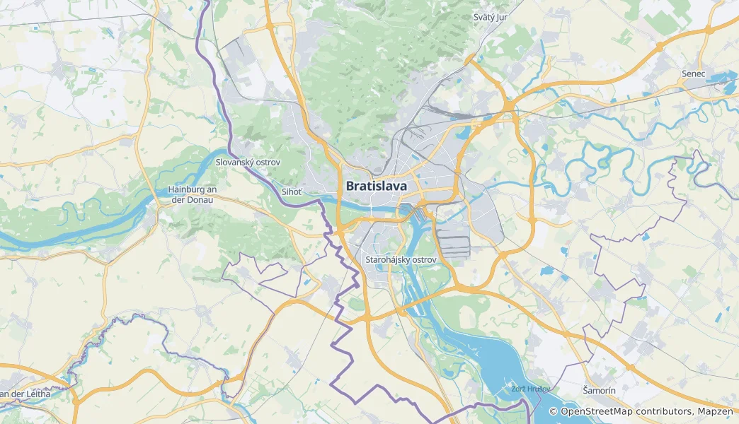 Map of Bratislava