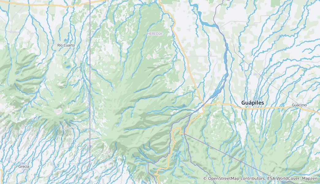 Mappa di Braulio Carrillo National Park