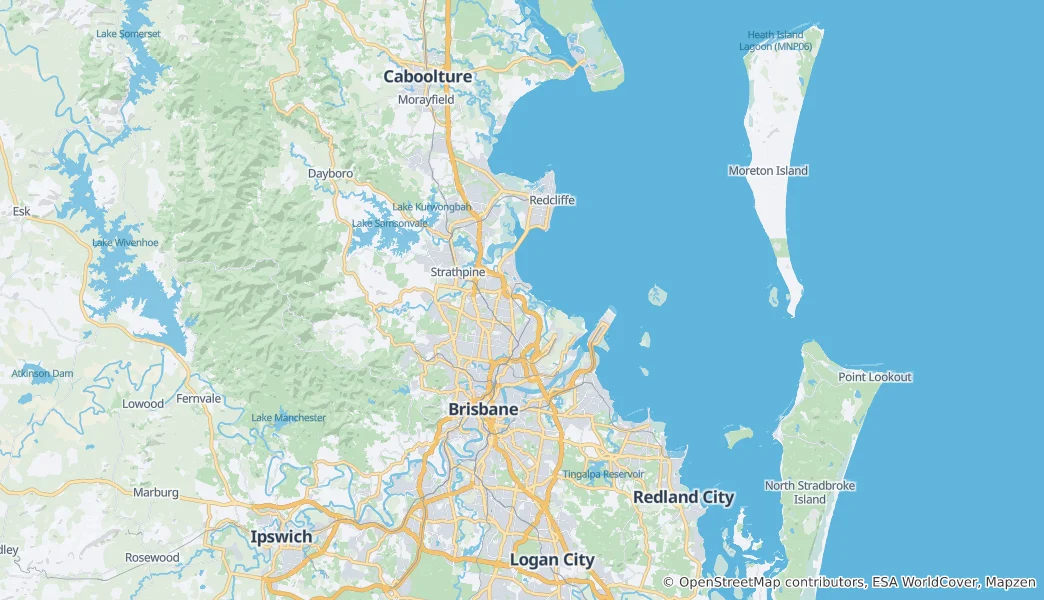 Kaart van Brisbane