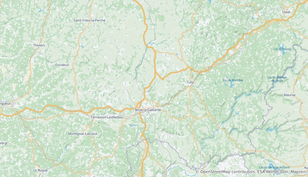 Carte de Brive-la-Gaillarde