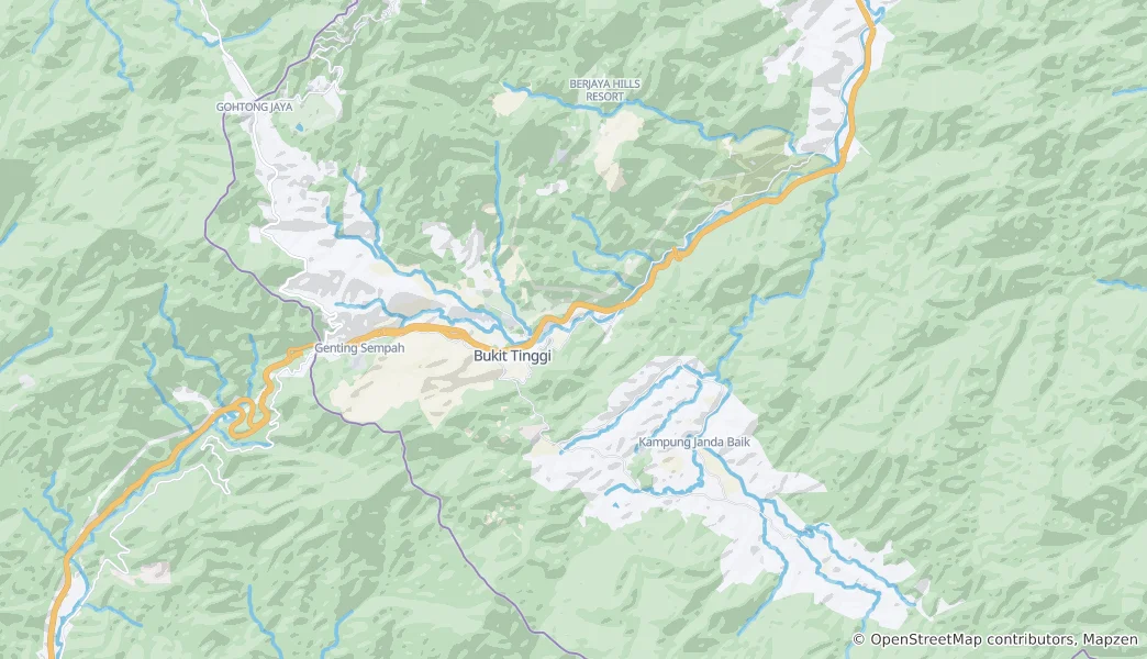 Mappa di Bukit Tinggi Permanent Forest Reserve