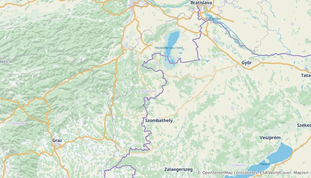 Mapa De Burgenland