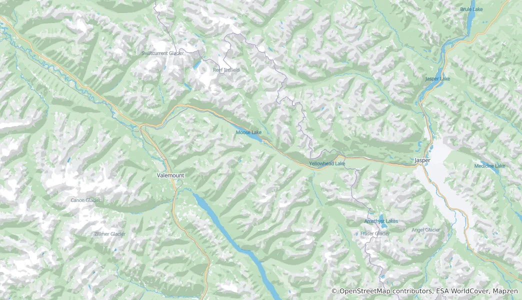 Mappa di Mount Robson Provincial Park