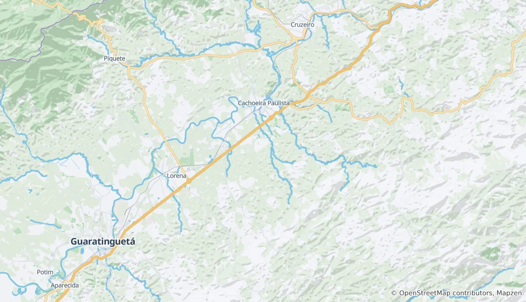 Mapa Cachoeira Paulista