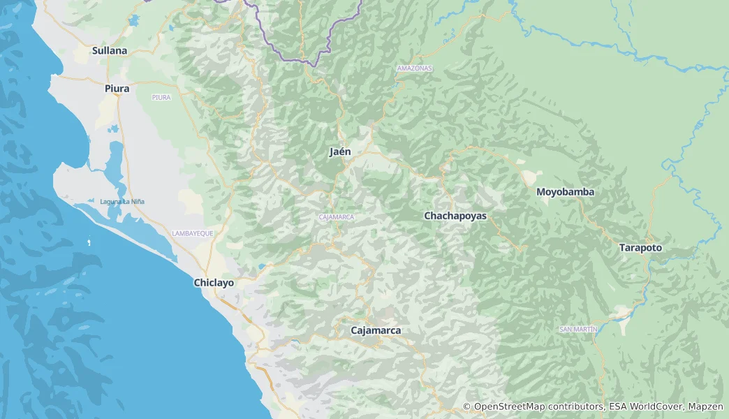 Mappa di Cajamarca