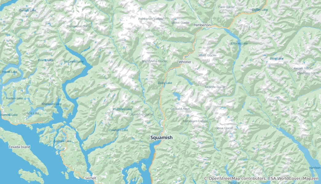 Mappa di Squamish-Lillooet D