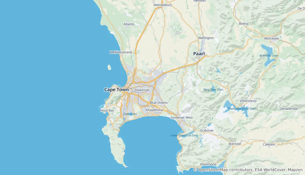Map of Cape Town