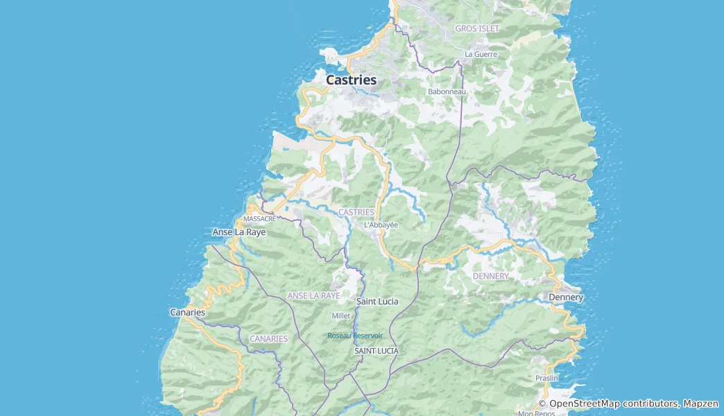 Map of Castries Quarter