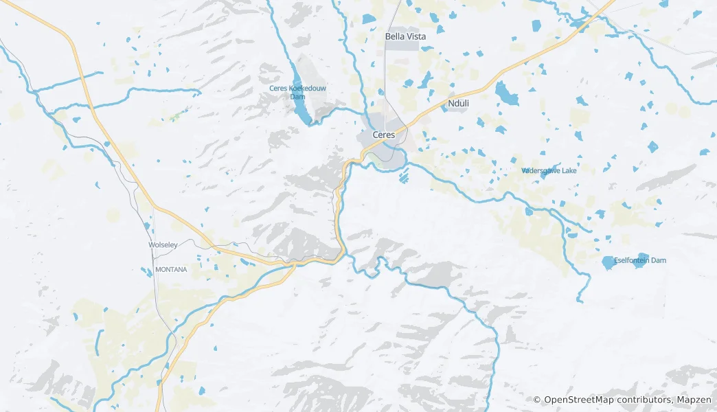 Mapa Ceres Mountain Fynbos Nature Reserve