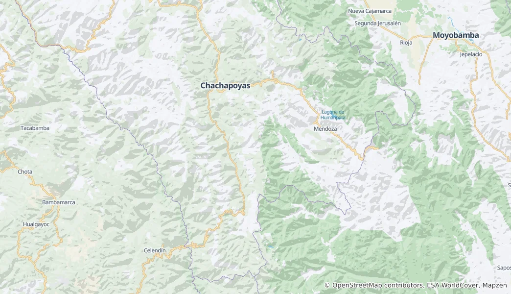 Map of Chachapoyas Province