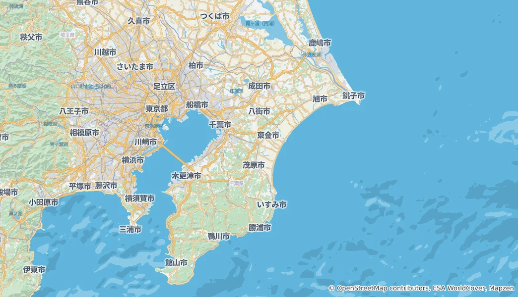 Map of Chiba Prefecture