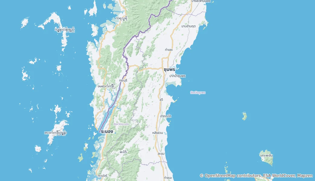 Map of Chumphon Province
