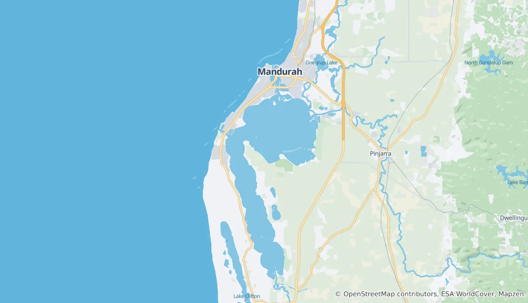 Mapa City of Mandurah