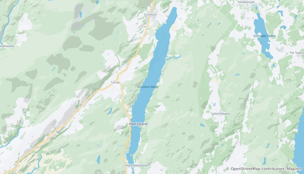 Mapa Coniston Water