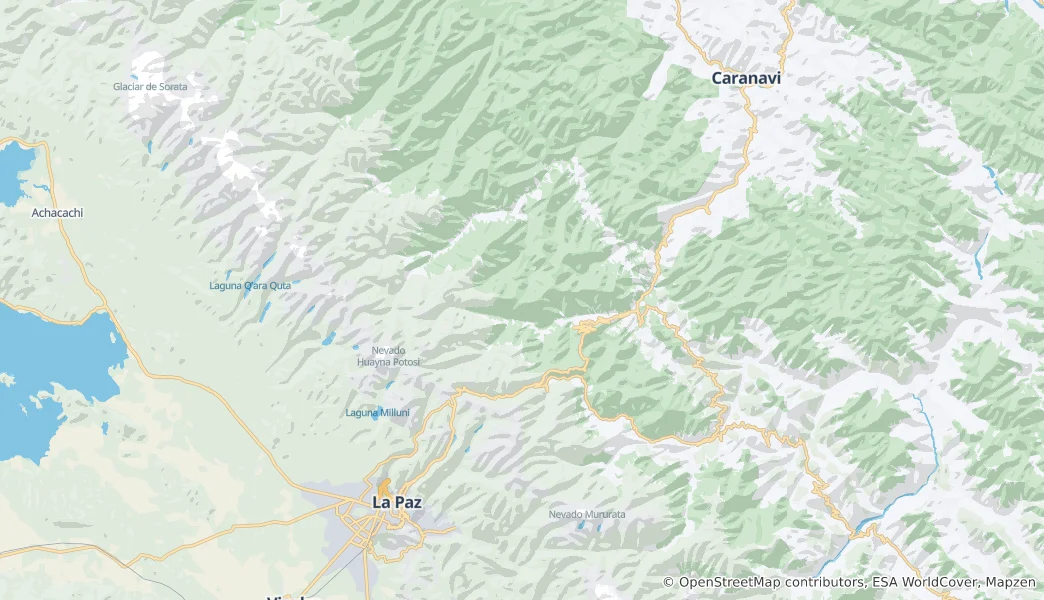 Karte von Municipio Coroico