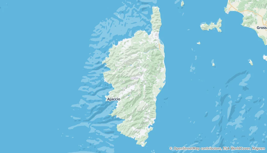 Mapa Korsika