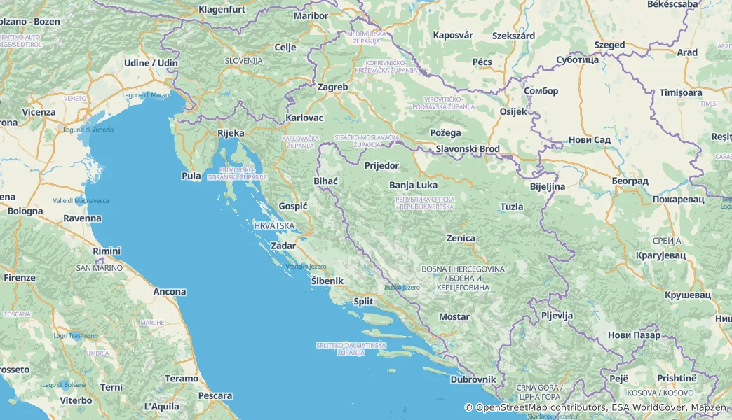 Map of Croatia