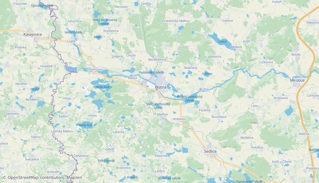 Blatná — Map