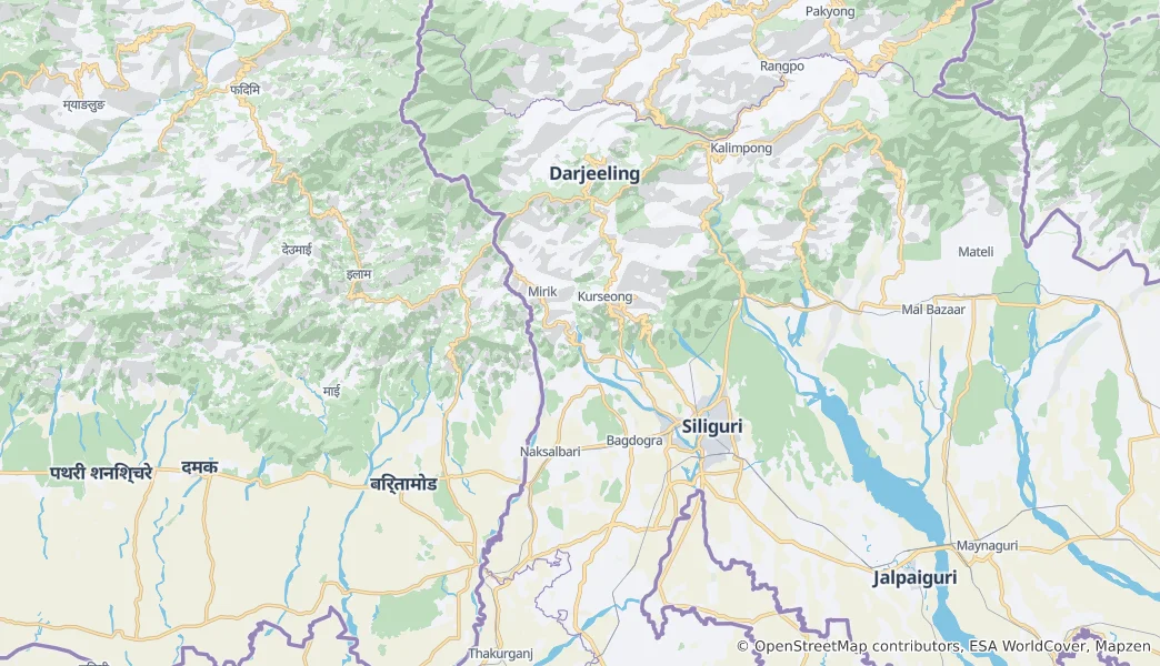 Map of Darjiling