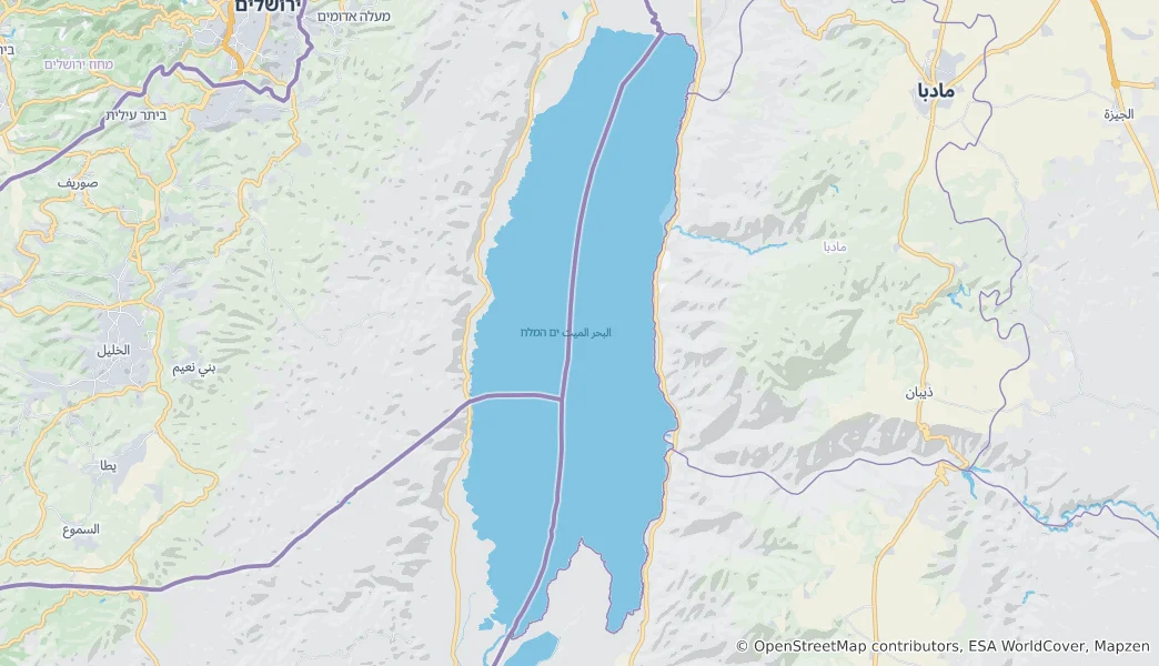 Map of Dead Sea