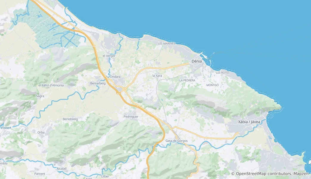 Mapa Denia