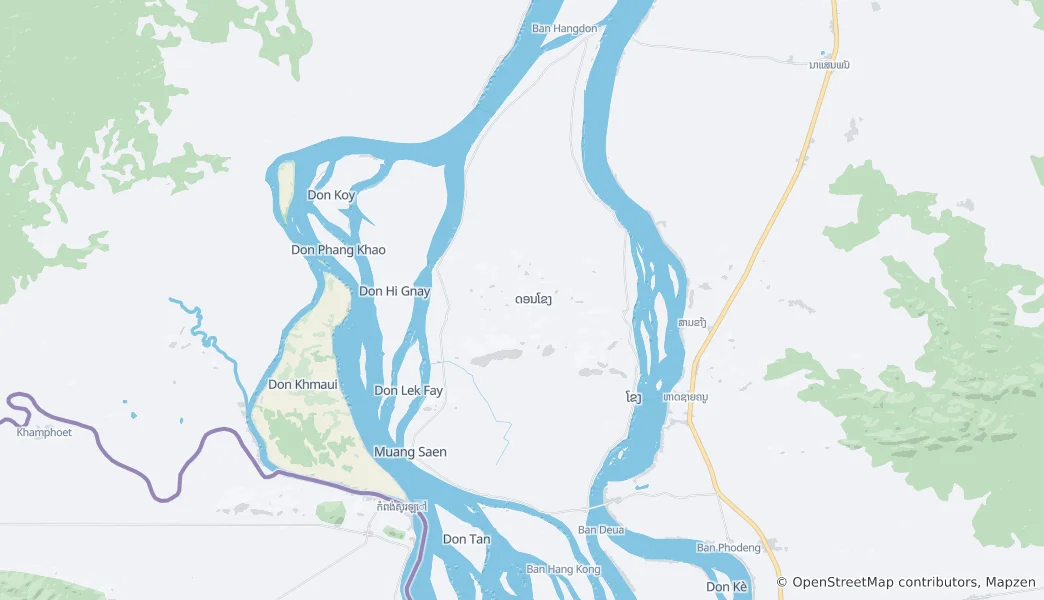 Map of Don Khong