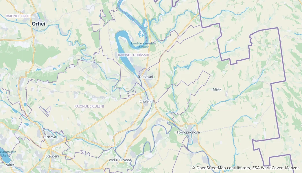 Map of Dubăsari District
