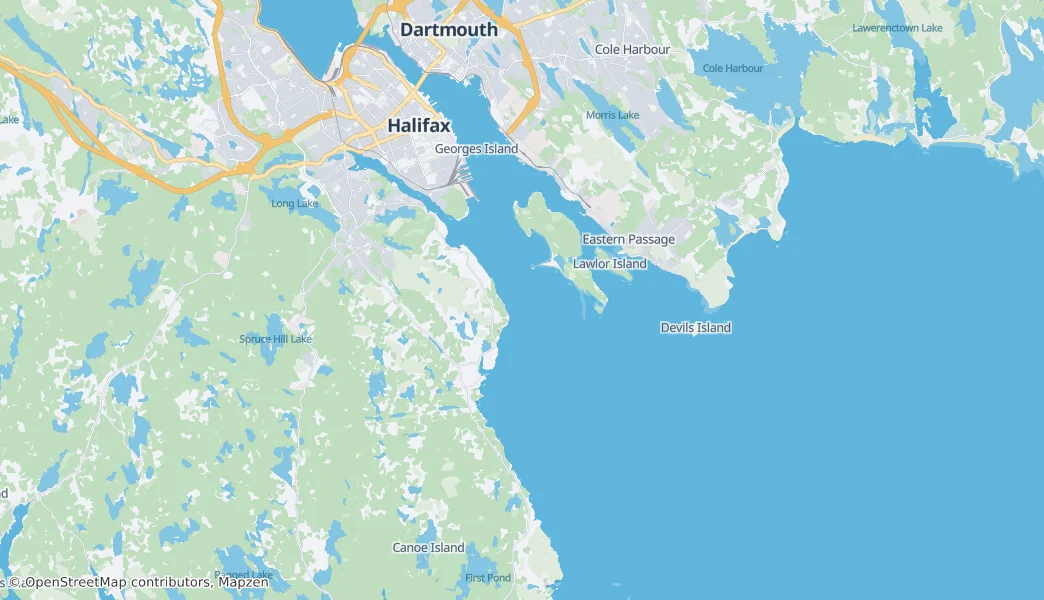Halifax Harbour — Harita