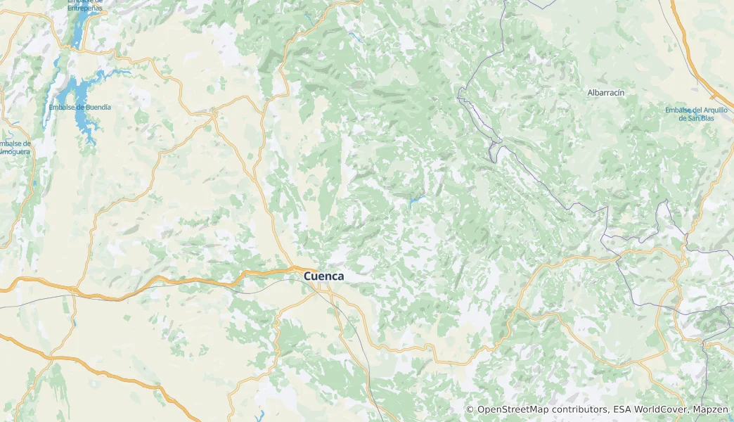 Mapa Provincie Cuenca