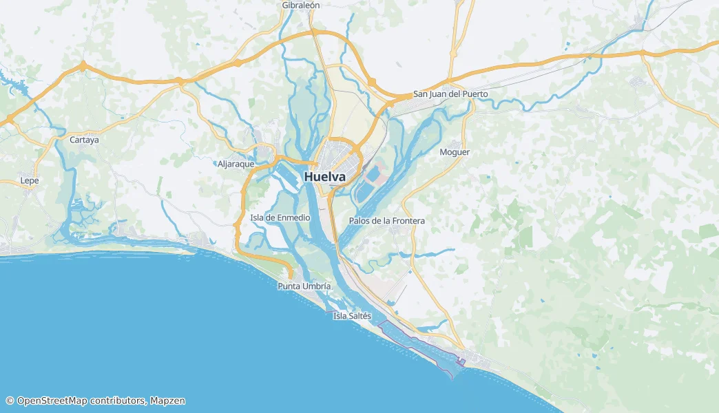 Province of Huelva — Map