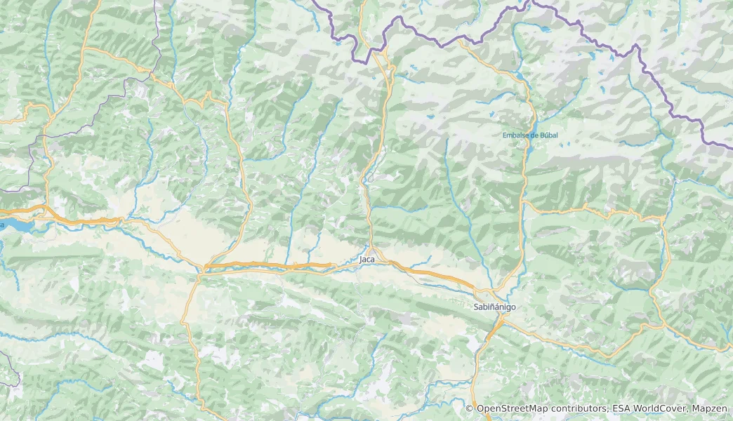 Mapa Jaca