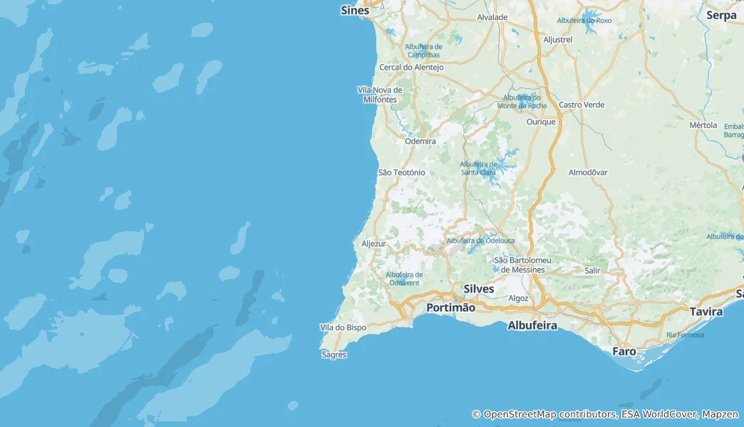 Mapa Site of Community importance Costa Sudoeste