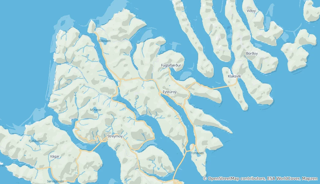 Mappa di Eysturoy