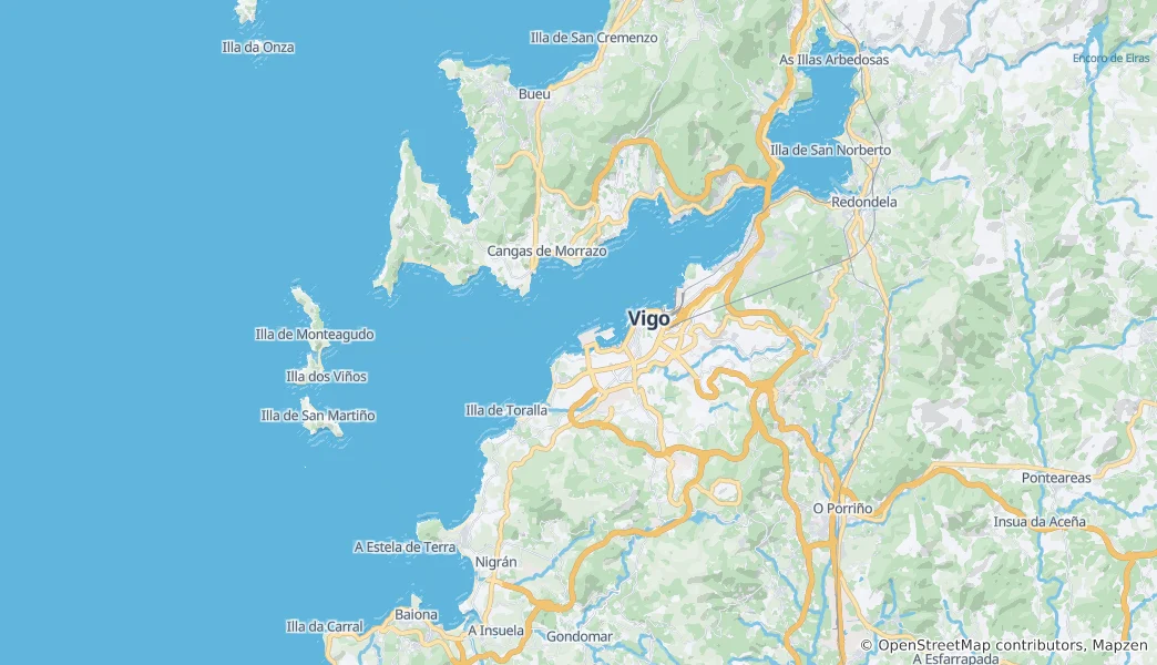 Mapa Ría de Vigo