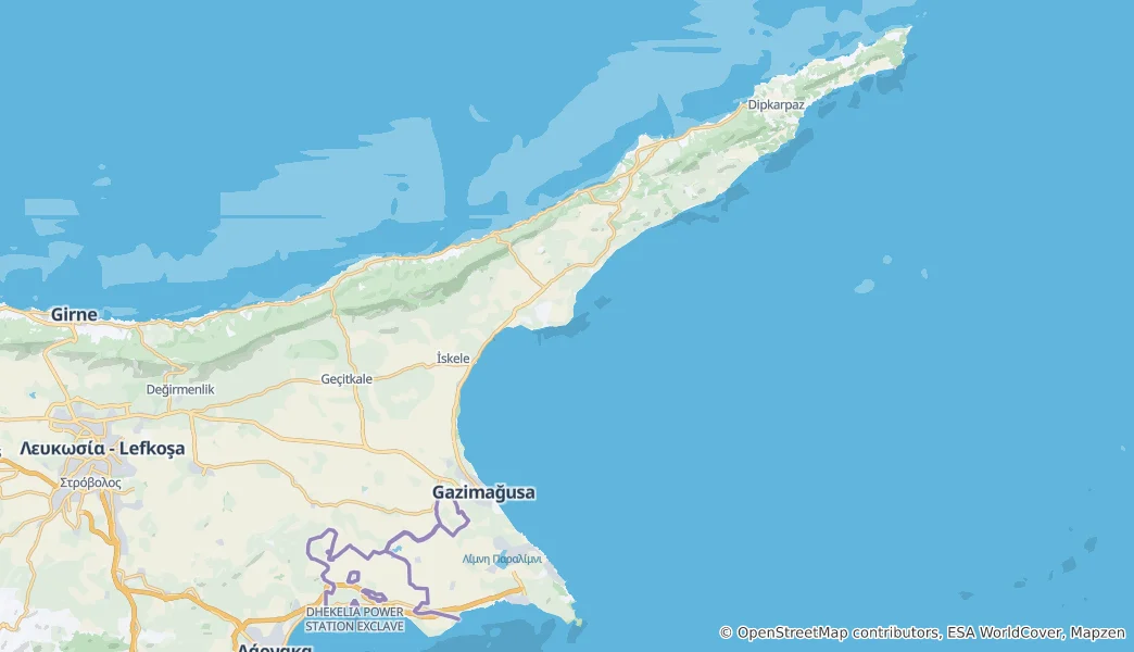 Mapa Famagusta