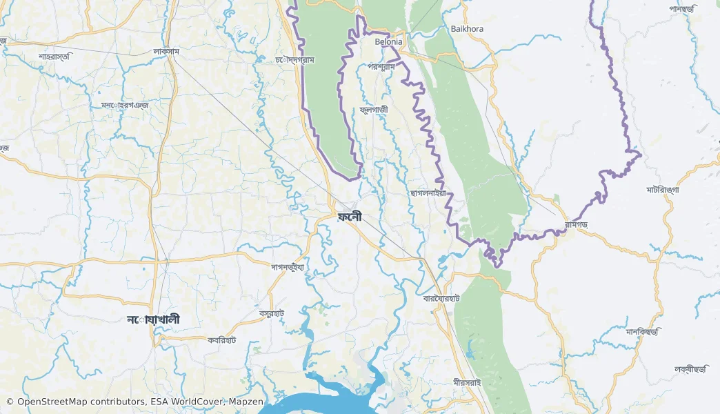 Feni District — Map