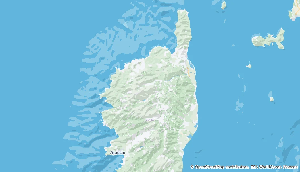 Mapa Górna Korsyka
