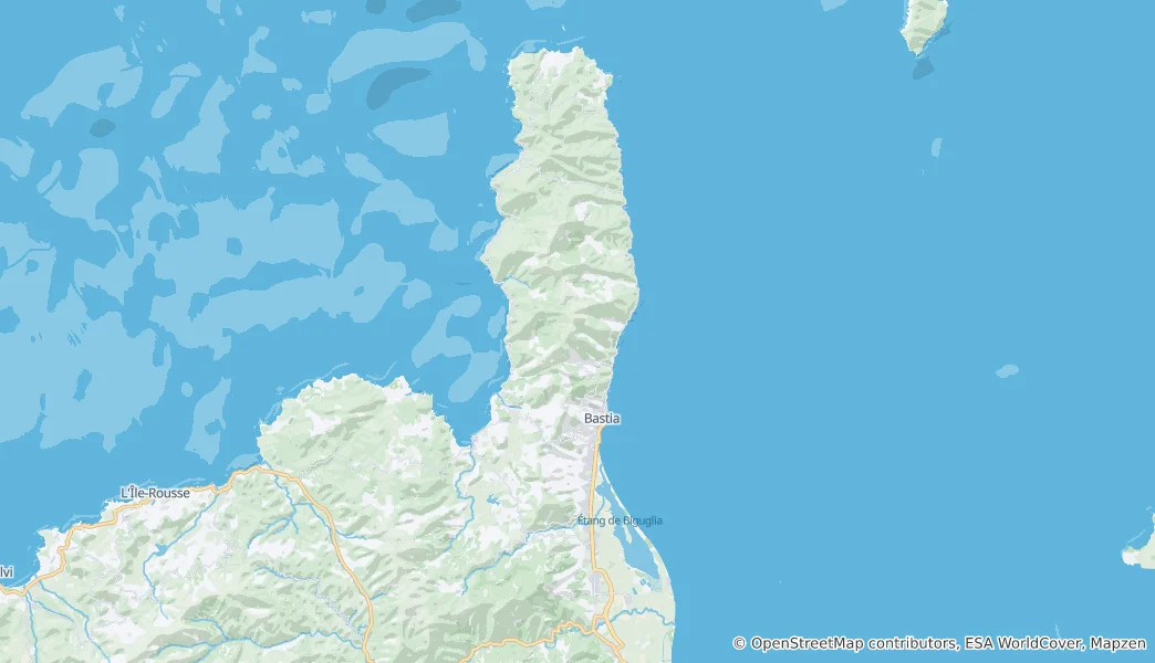 Karte von Arrondissement Bastia