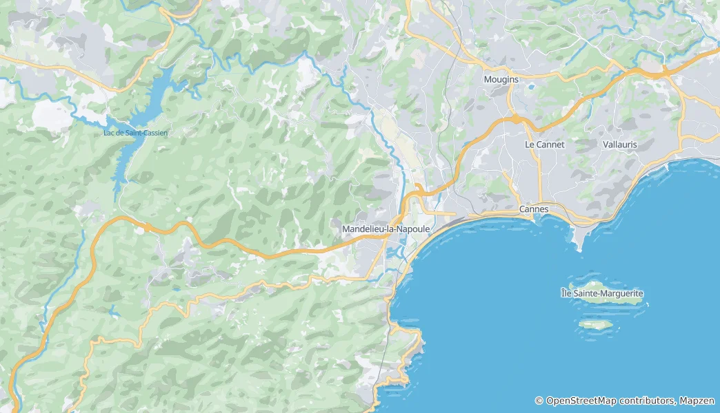 Carte de Mandelieu-la-Napoule