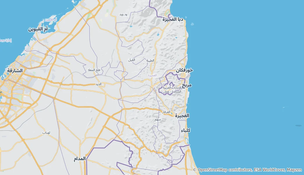 Map of Fujairah