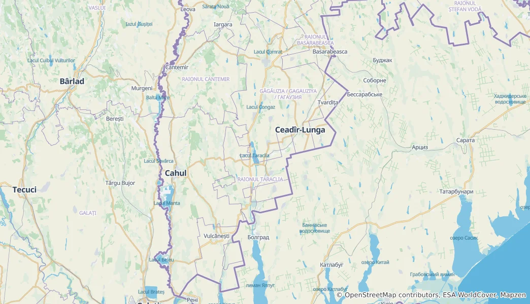 Map of Gagauzia